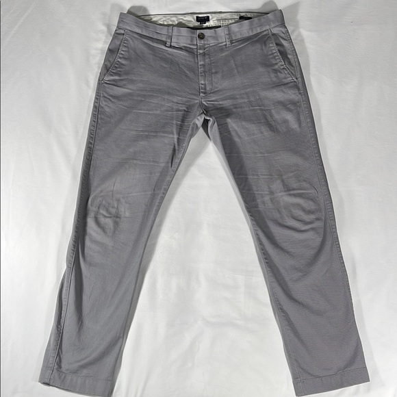 J. Crew mens grey Flex Slim fit flat front chino pants - size 37x31 - Picture 1 of 12